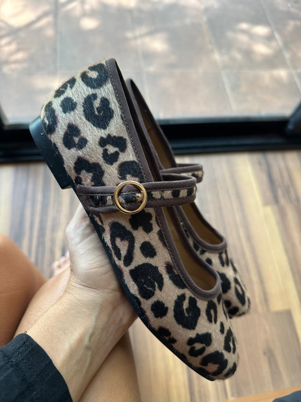 Mary Jane Leopard Balerinas