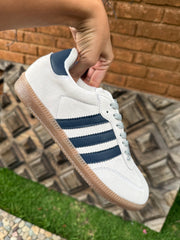 Franjas Azules tipo piel Sneakers Sporty