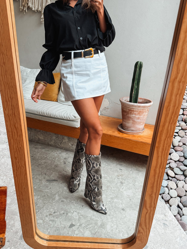 Mica Long Boots Snake
