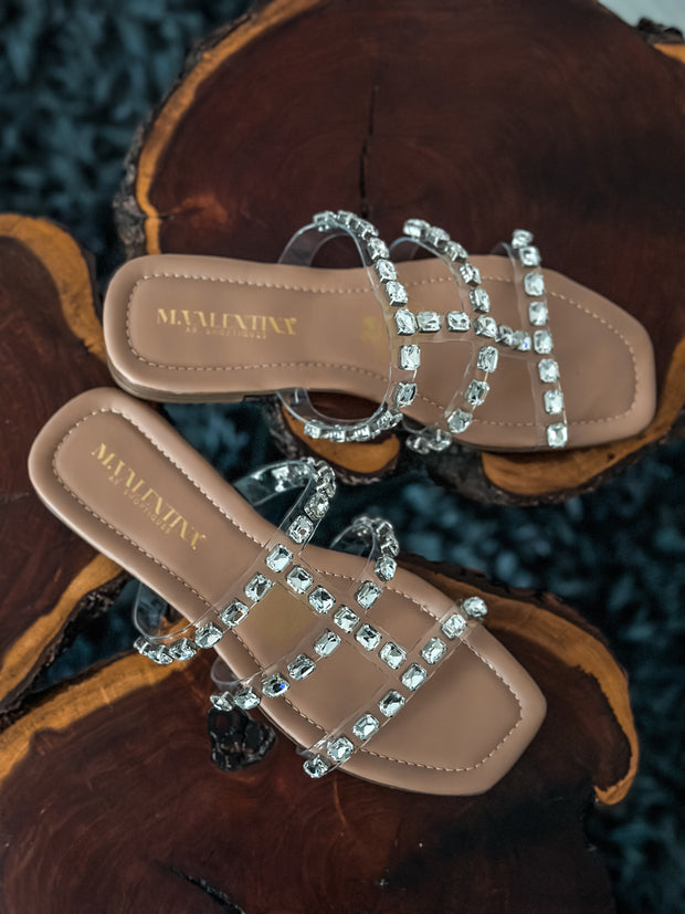 Hawaii Diamond Stones Nude Sandals
