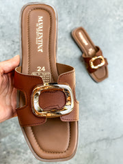 Round Brown Sandals