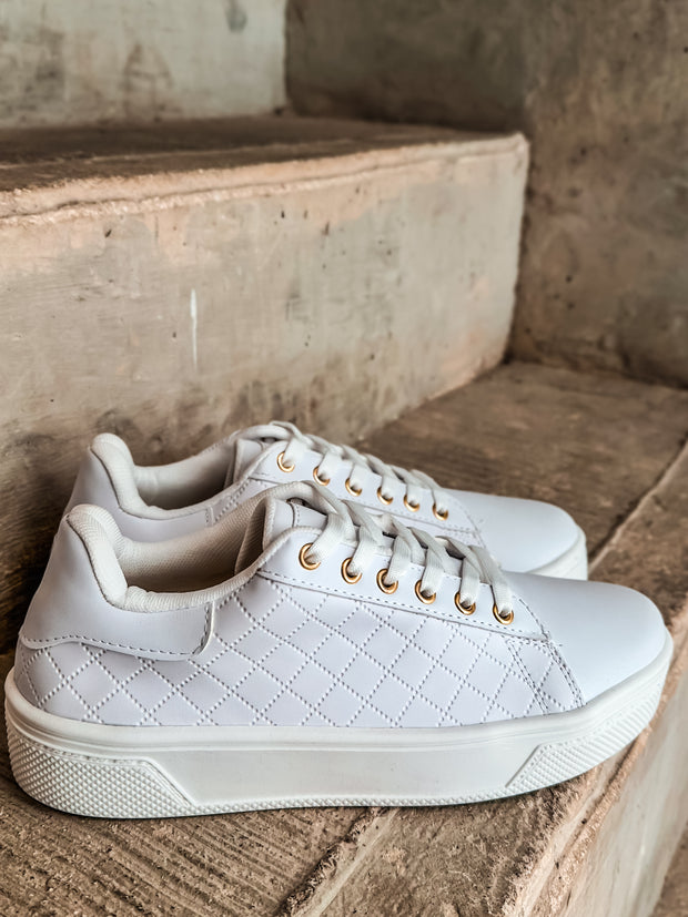 Reno Bold Square White Sneakers