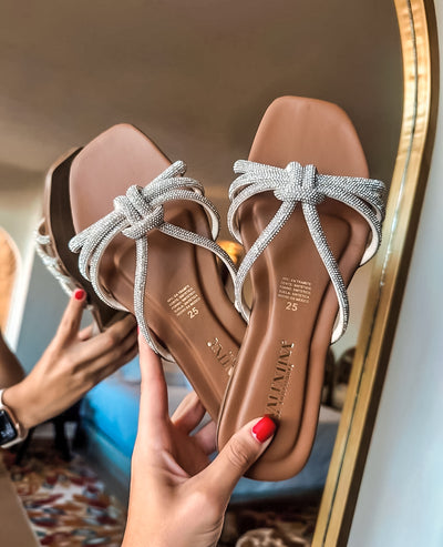 Fany Shiny Silver Sandals