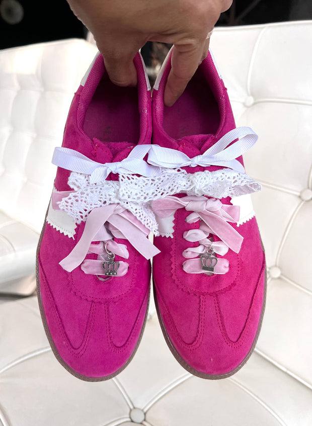 Zebra Pink Charms Sneakers
