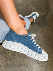 Speak Tip Denim Blue Sneakers