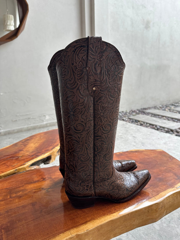 Ranch Boots Café Cincelado