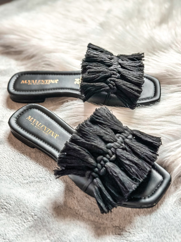Marinera Cancun Black Sandals