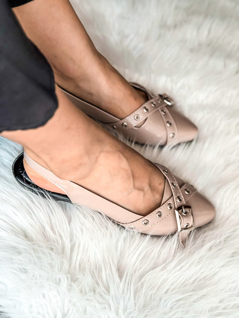 Rocket Anckle Nude Flats
