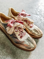 Zebra Charming Gold Sneakers