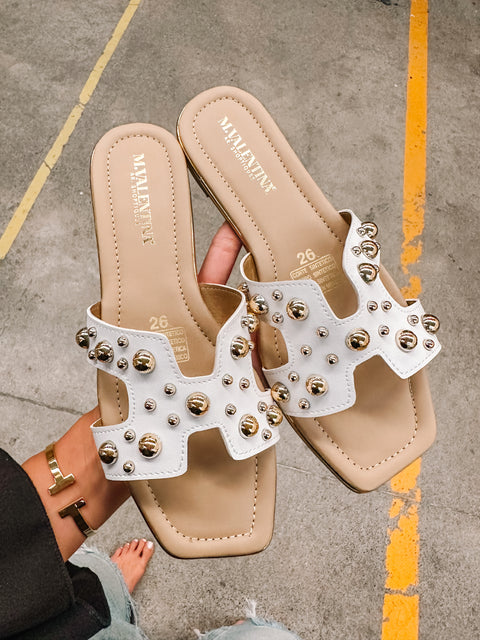 Hera Crown Pearl White Sandals
