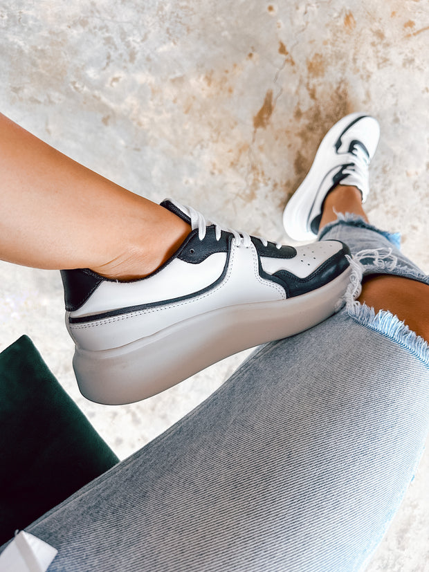 Alexandra White & Black Sneakers