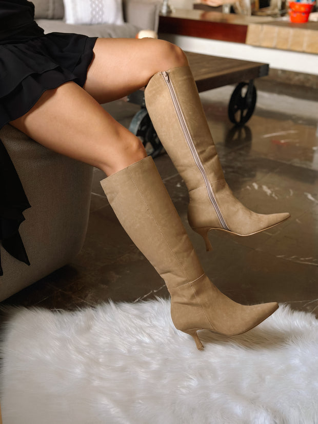Camelia Swede Camel Boots