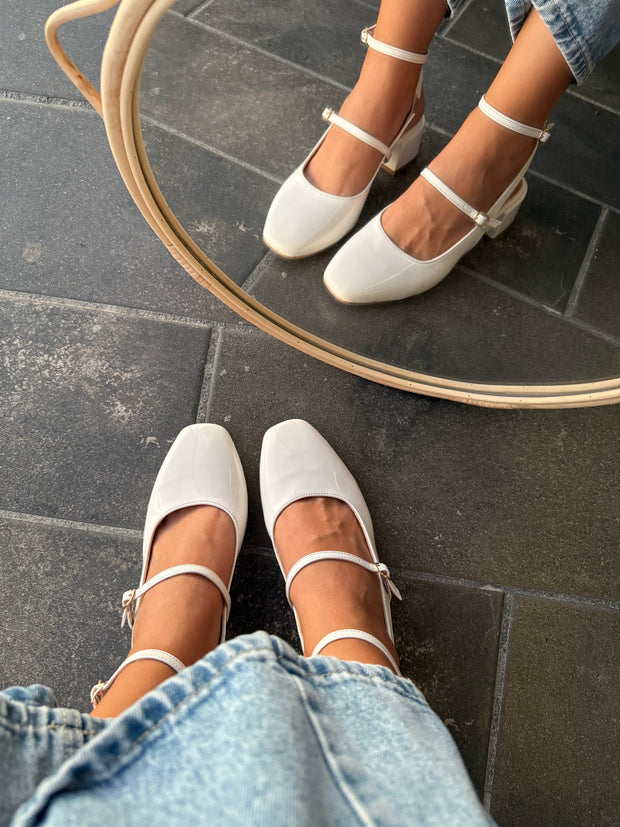 Mia Heels Mary Jane Tacón mini Ivory