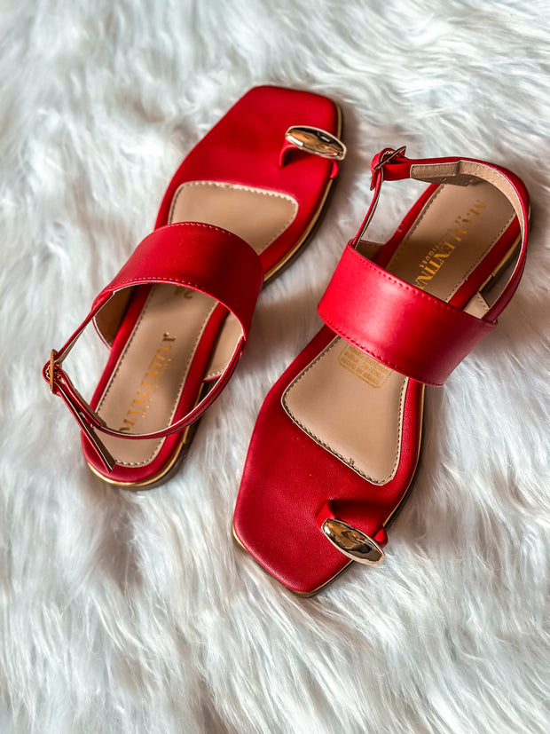 Borel Red Sandals