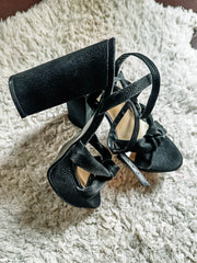 Top Knot Black Heels