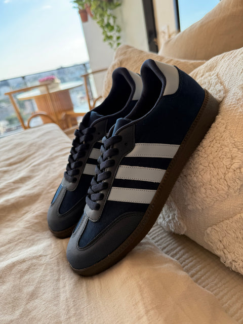 Sporty Blue Soft Blue Stripes Sneakers