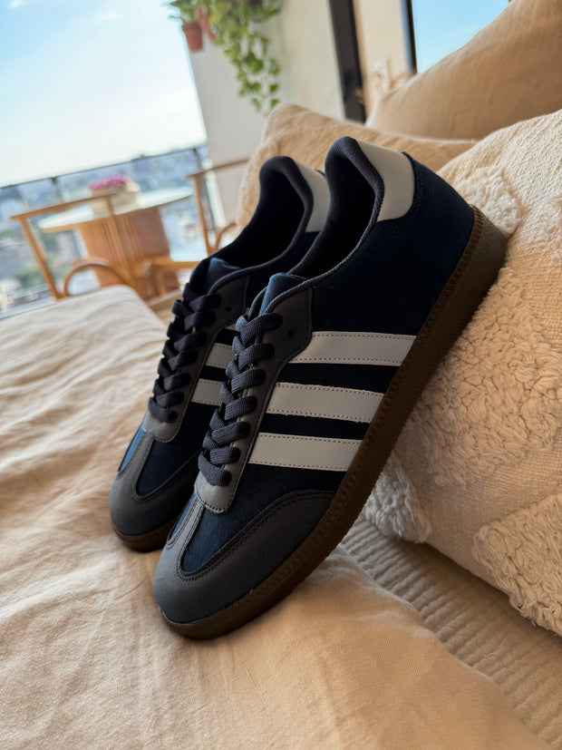 Sporty Blue Soft Blue Stripes Sneakers