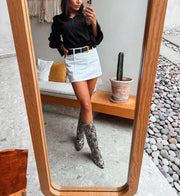 Mica Long Boots Snake