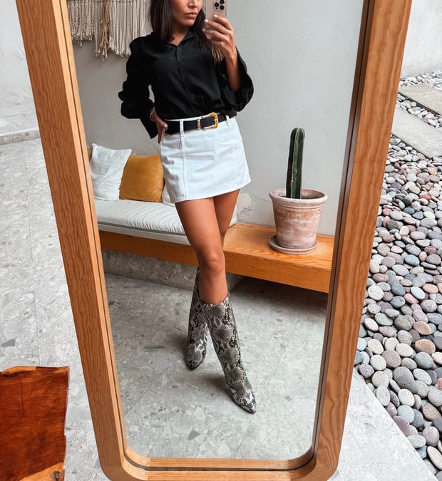 Mica Long Boots Snake