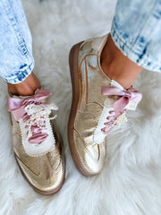 Zebra Charming Gold Sneakers