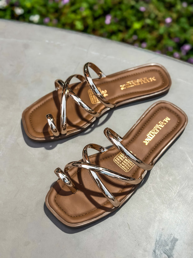Agatha Gold Sandals