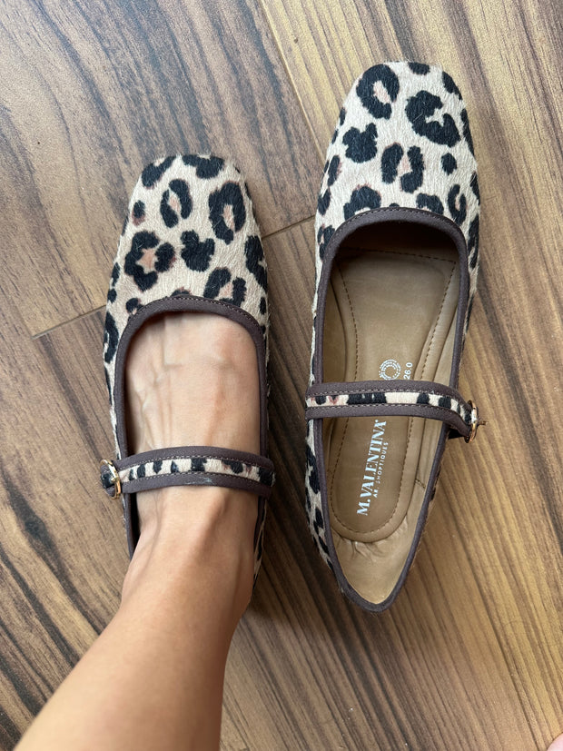 Mary Jane Leopard Balerinas