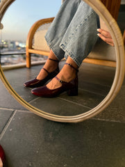 Helena Burgundy Tacón Mini