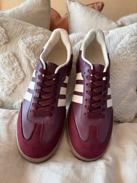 Sporty Burgundy Sneakers