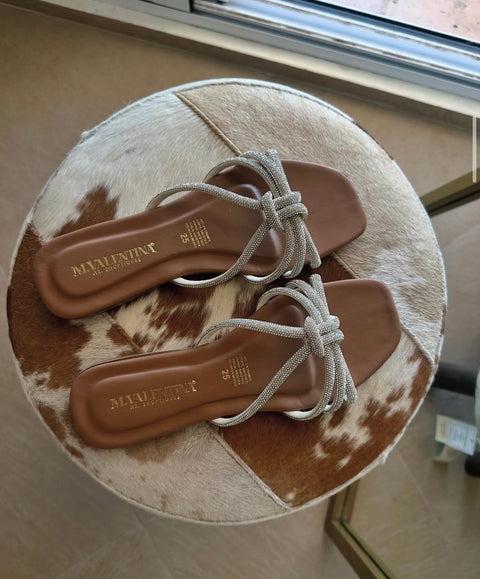 Fany Shiny Silver Sandals