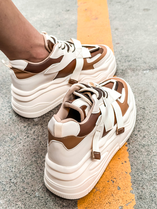 Manhattan Sneakers Camel & Nude