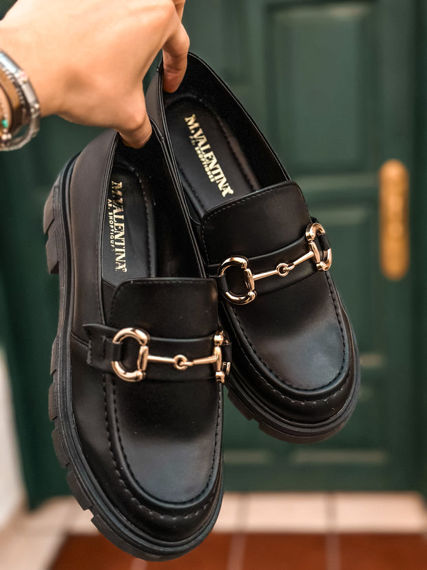 St Tome Mocasines Black
