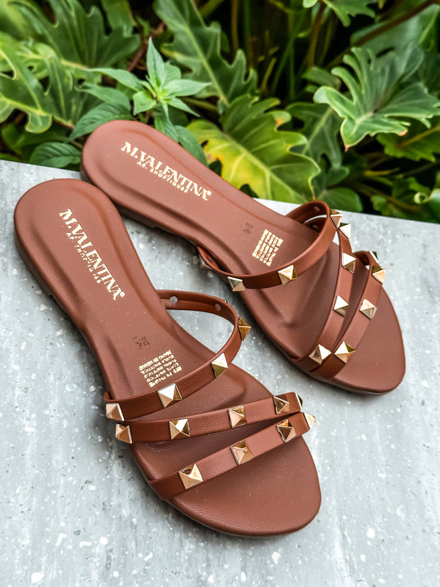 Dakar Studs Brown Sandals