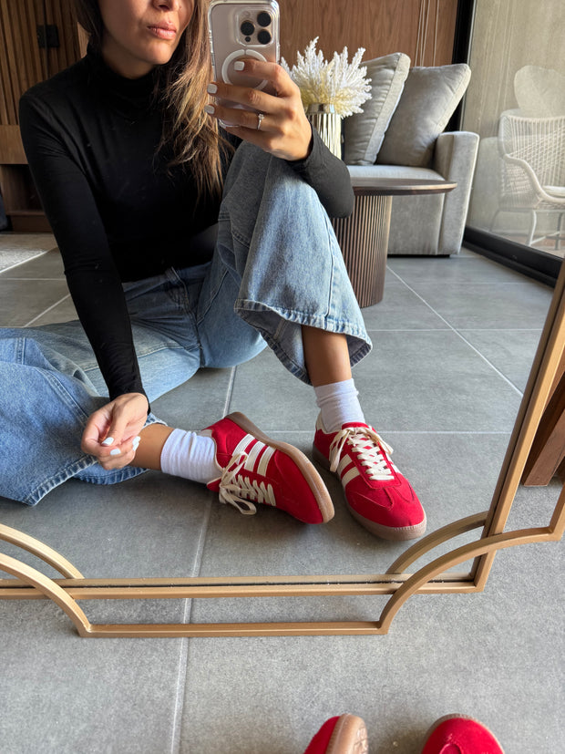 Sporty Red Sneakers