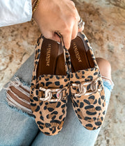 Ina Gold Leopard Flats