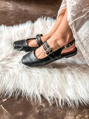 Mary Jane Flats  Negro Tipo piel