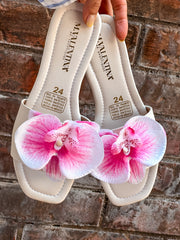 Hawaii White & Rose Sandals