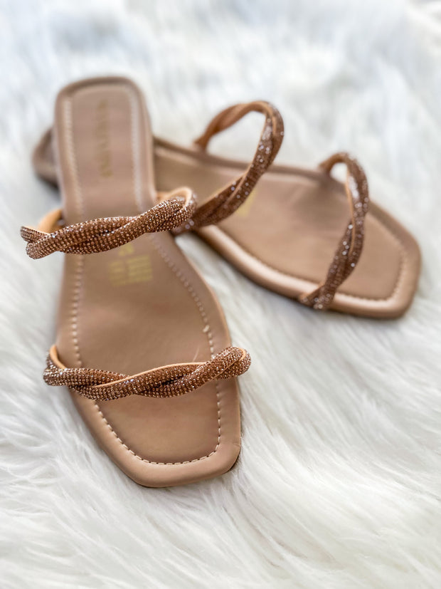 Lagos Braid Shiny Rose Sandals