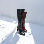 Nerea Croco Black Boots