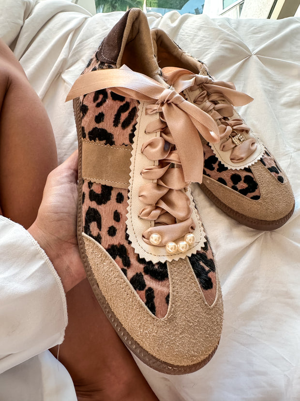 Leopard Charms Nude Sneakers