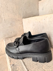 Columbia Black Matte Loafers