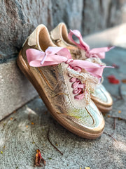 Zebra Charming Gold Sneakers