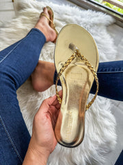 Niza Braid Gold Sandals