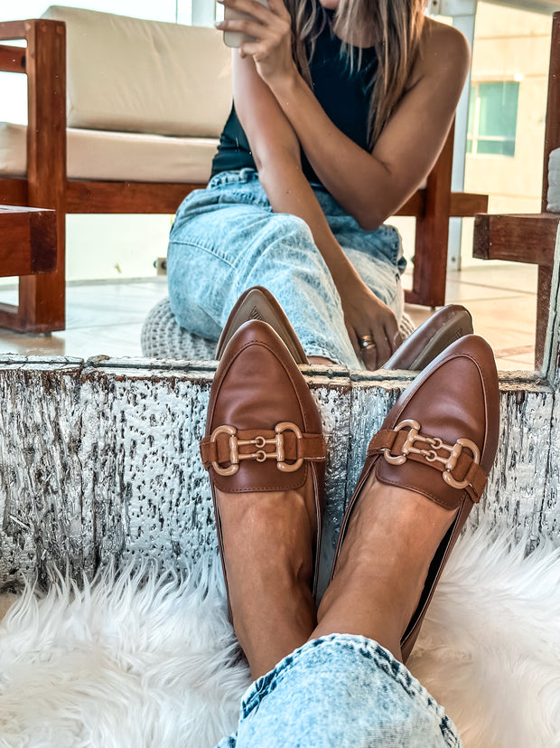 Bali Double Iron Brown Spain Flats