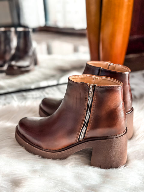 Tucson Zipper Brown Boots