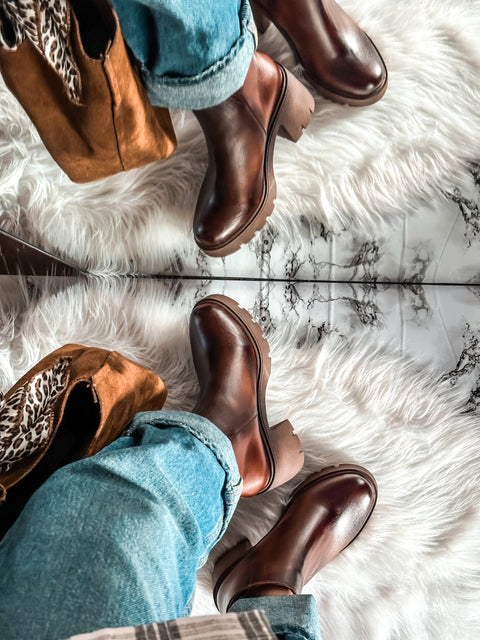 Tucson Zipper Brown Boots