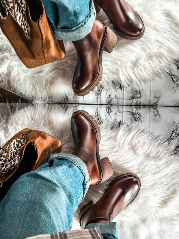 Tucson Zipper Brown Boots