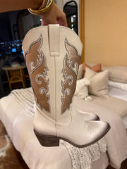 Flame Gold Rose Boots