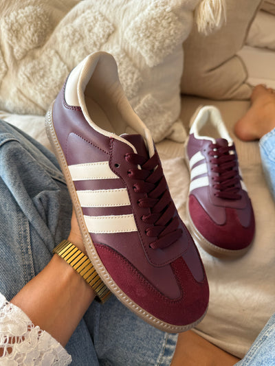 Sporty Burgundy Sneakers