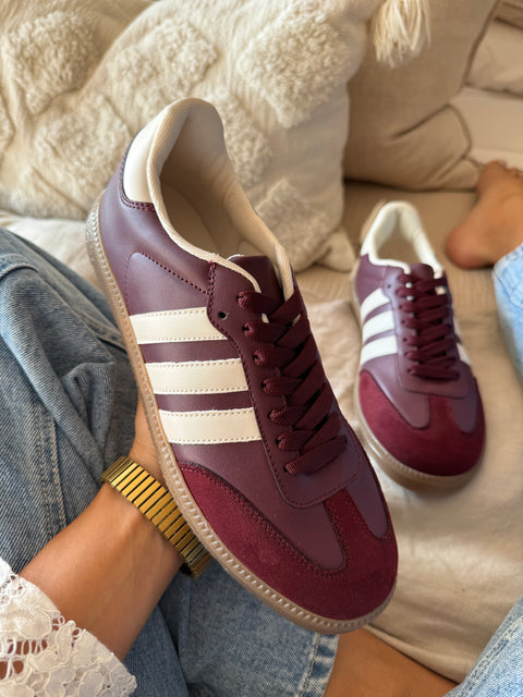 Sporty Burgundy Sneakers