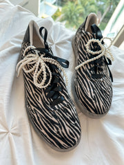 Zebra Print Charms Sneakers